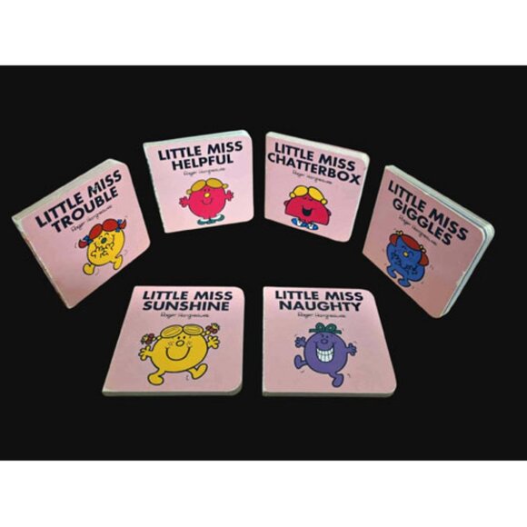 Little Miss Board Book Set 6 Roger Hargreaves Sunshine Naughty Helpful Giggles + - Picture 1 of 6